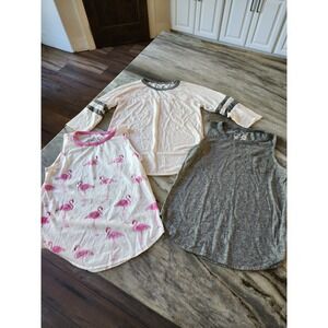 Chaser Kids Girls T Shirt Bundle‎ Lot Size 10/12 Flamingo Gray Top